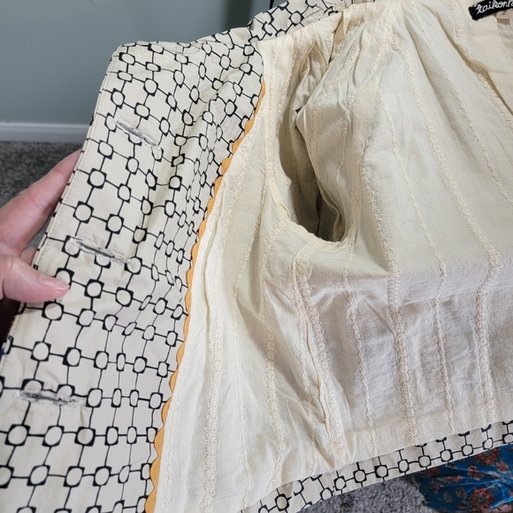 Vintage Anthropologie Taikonhu Blue Bird Cropped Jacket - Picture 12 of 16